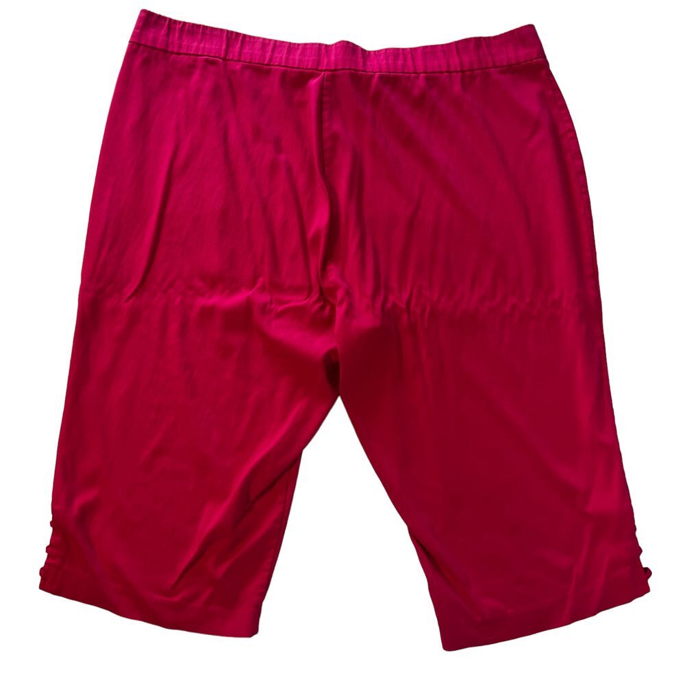 Kate Park Elastic Waist Pull‎ On Cut Out Leg Bermuda Shorts Women's